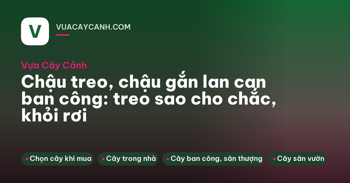 Bàn tay siết móc treo chậu dương xỉ dưới trần ban công nhìn từ dưới lên