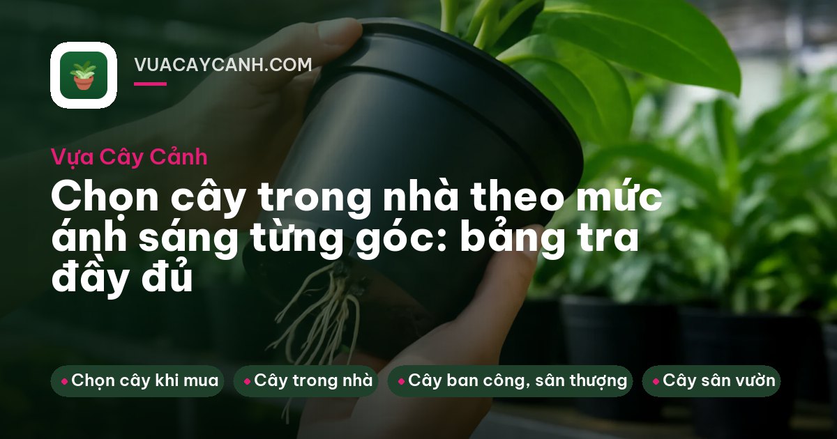 Ba chậu cây đặt ở ba khoảng cách khác nhau tính từ cửa sổ lớn
