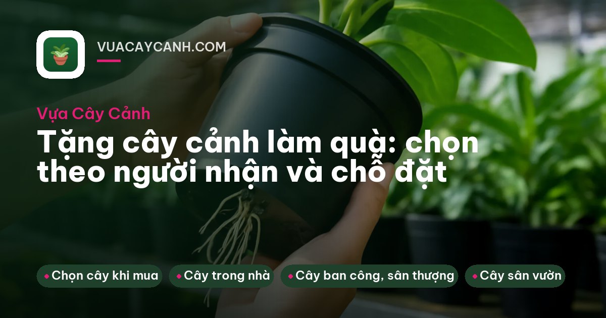 Hai tay trao chậu lưỡi hổ thắt nơ vải trước cửa căn hộ